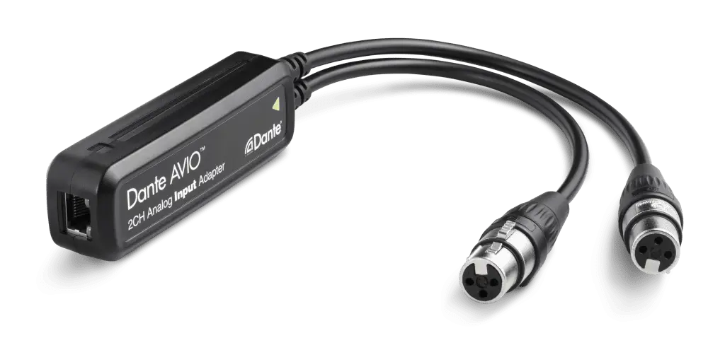 Audinate Dante AVIO 2 x Analog inn 2 x XLRfm Hun- Dante Input